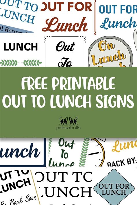Out To Lunch Signs 15 Free Signs Printabulls In 2023 Out To Lunch