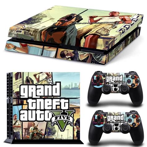 Grand Theft Auto V Gta5 Game Decal Skin Sticker For Sony Playstation 4