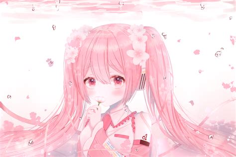 Computer Sakura Miku Wallpapers Wallpaper Cave