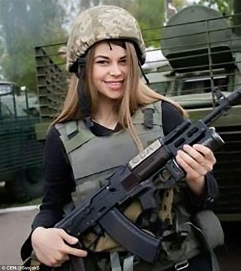 Ukraine Female Soldiers Become Stars After Posting Images From The Frontline Daily Mail Online