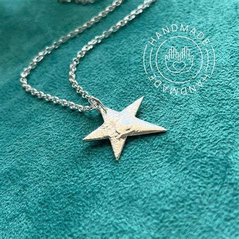 Sterling Silver Star Pendant Necklace For Women Silver Star Etsy Uk
