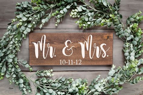 Mr And Mrs Sign Mr Mrs Wedding Sign Mr And Mrs Wedding Bride Etsy