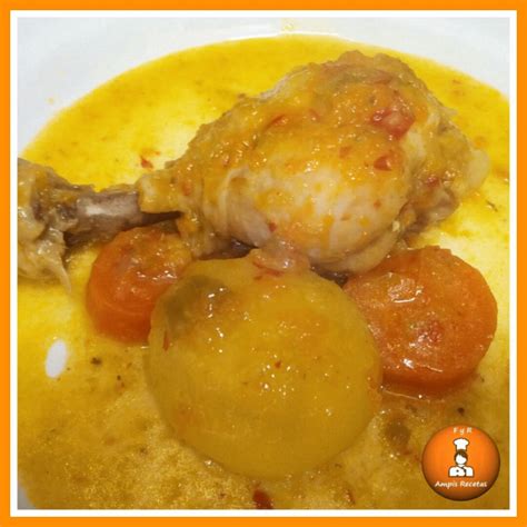 Pollo estofado con zanahorias y patatas ~ Fácil y Rico Ampis Recetas