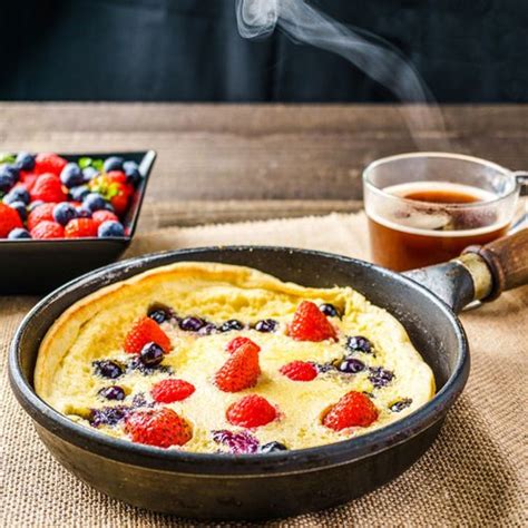 Low Carb Quark - Pfannkuchen mit Beeren