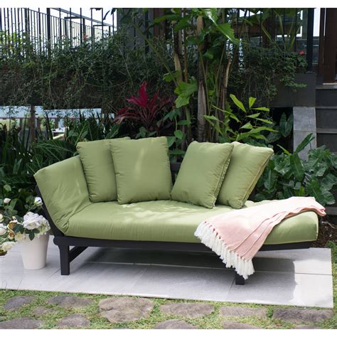 Better Homes And Gardens Delahey Outdoor Daybed With Cushions Green