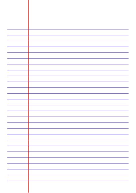 Free Printable Lined Paper Template
