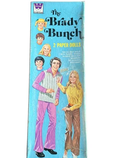 Vintage The Brady Bunch Paper Dolls Marcia And Greg Brady By Whitman
