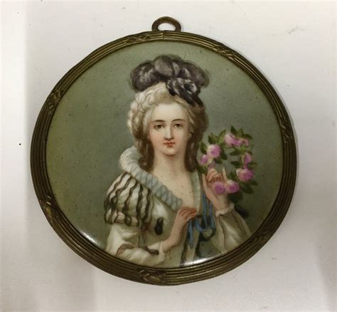 Antiques Atlas Framed Miniature Portrait On Porcelain Circa 1825