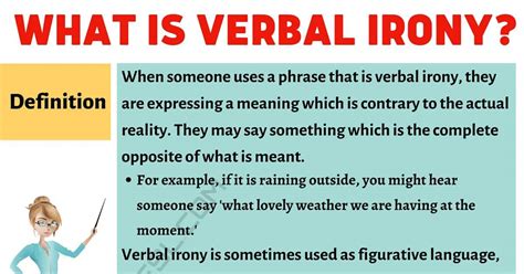 Verbal Irony Definition And Useful Examples In