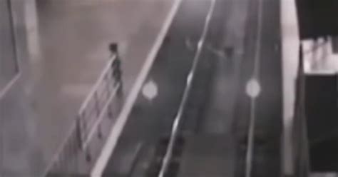 Bizarre Moment Ghost Train Pulls Into Station To Pick Up Passengers Before Heading Towards