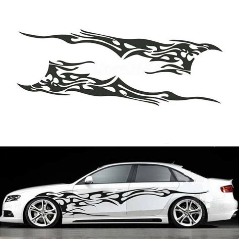Choosing the perfect vinyl can be very tricky sometimes you have to keep certain things in mind while picking out the perfect vinyl for car decals. 2Pcs Black Flame Graphics Car SUV Decal Vinyl Graphics ...