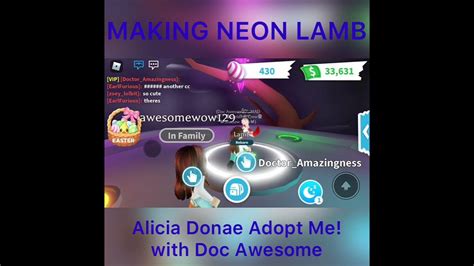 Making Neon Lamb Adopt Me Youtube