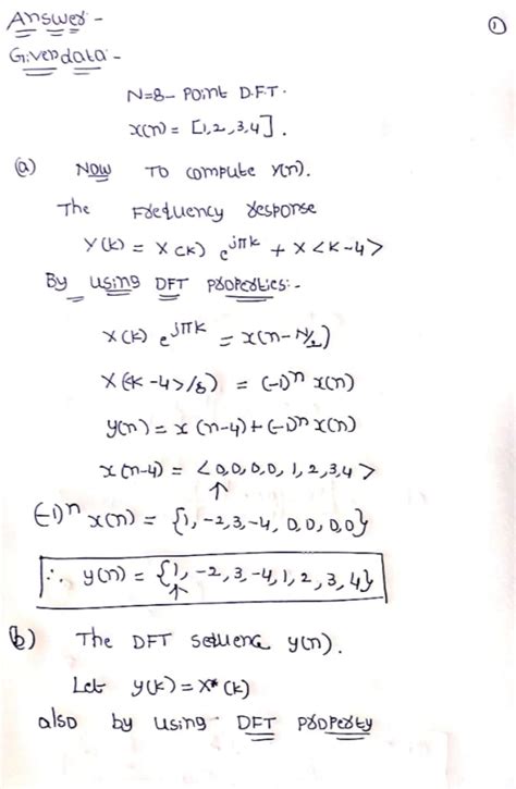 1 let {x[k]}k o be the n 8 point dft of the real valued sequence x[n] [1 homeworklib