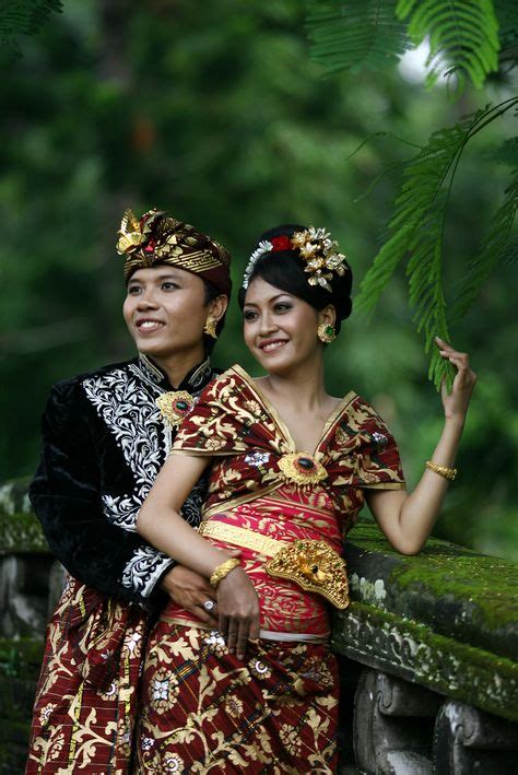 Traditional Balinese Wedding Dress Indonesië Bali Bali Indonesië