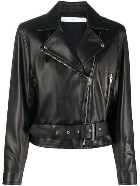 Iro Allegra Leather Biker Jacket In Black Lyst