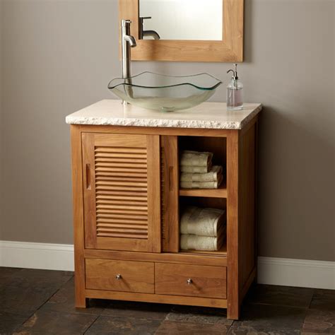 Durable Chic Teak Modern Bathroom Vanities And Sink