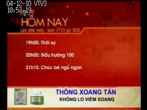 Vtv3 hd là kênh truyền hình vtv3 phát với định dạng chất lượng cao hd. VTV3 - GTCT 12/04/2010 18h53 (no full) - YouTube
