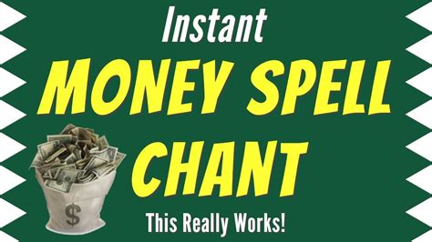 Instant Money Spell Chant A Money Spell That Really Works 💰 Youtube