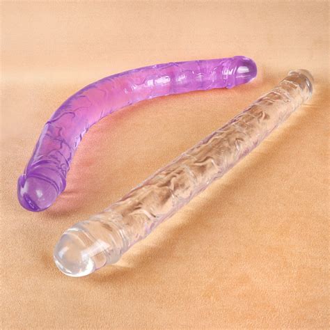 Double Ended Realistic Dildo Flexible Clear Dildos For Lesbian Anal G