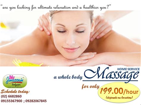 whole body massage home service by j massein bodyspa services from manila metropolitan area
