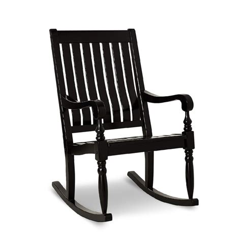 Cambridge Casual Bonn Black Wood Frame Rocking Chairs With No Fabric