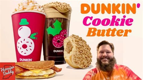 Dunkin Cookie Butter Donut Cold Brew Pancake Wrap Review YouTube