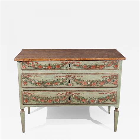 Italian Neoclassical Painted Commode