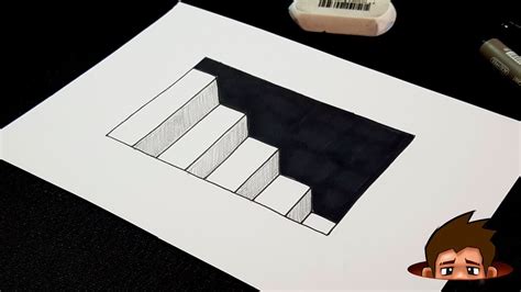 Through our easy drawing tutorials, we will train you to draw 3d images. How to Draw 3D Stairs with Hole - Easy optical illusion ...