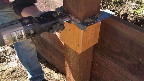 Mark the timbers where the cuts will need to be made. How to cut 6X6 fence post, done easy with a simple jig ...
