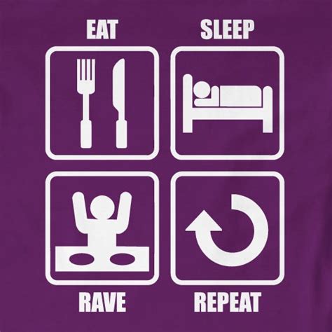 Eat Sleep Rave Repeat T Shirt Vertex Graphics