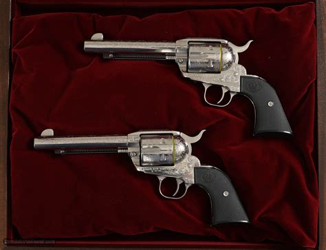 Ruger Vaquero Engraved Matching Set 1 Of 1000 Polished Stainless 55