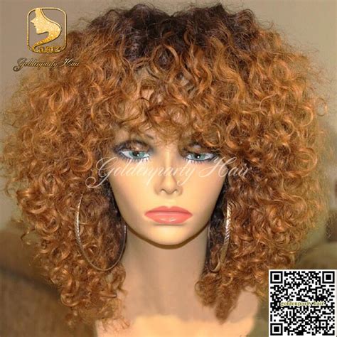 130 Density Brazilian Short Ombre Curly Wig Bleached Knots ...