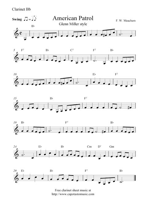 Free Printable Clarinet Music Free Printable