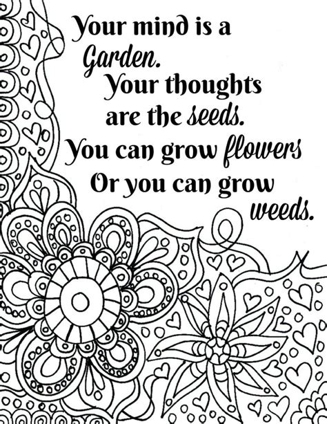 Choose a design you like the most and start coloring! FREE Printable Flower Quote Coloring Pages | Quote ...