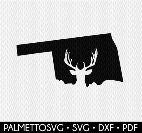 Oklahoma Deer Svg Dxf File Stencil Silhouette Cameo Cricut Etsy