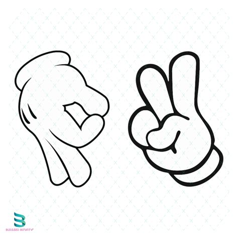 Gottem Mickey Mouse Hands Peace Sign Svg Disney Svg Mickey Inspire