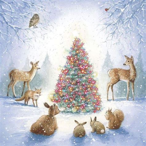 Heavenly Christmas Scenes Magical Christmas Christmas Illustration