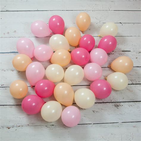 Pack Of 28 Peach Blossom Mini Balloons By Bubblegum Balloons