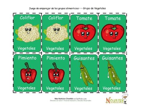 Hay juegos de memorama para niños, para adultos o juegos de memoria imprimibles para los mayores. Juego de Cartas Para Niños de Emparejar Vegetales - Juego ...