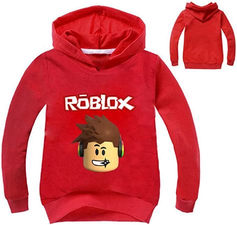 Roblox Boys Girls Robot Hoodie Pullover Hooded Sweatshirtred 6t