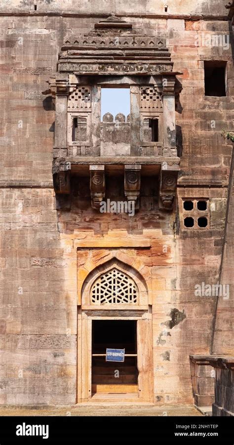 Ruined Architecture Of Hindola Mahal Mandu Dhar Madhya Pradesh