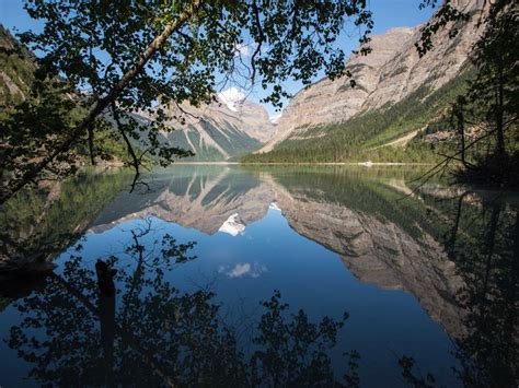 Kinney Lake Reflections In Mount Robson National Park British Columbia