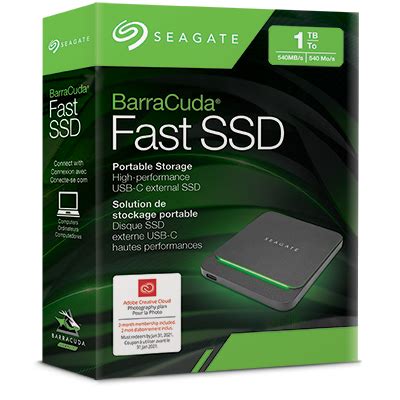 The drive looks like a miniature slice of bread. Barracuda Fast SSD: Compact Portable SSD with USB-C ...