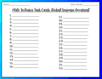 Access free student exploration plate tectonics gizmo answer key from confrontingsuburbanpoverty.org on october 17. Plate Tectonics Task Cards- 32 Cards with Answer Key by ...