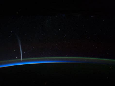 Spectacular Photos Astronaut Sees Dazzling Comet From Space Station