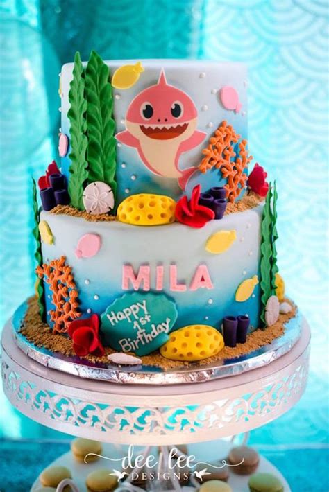 Baby Shark Birthday Party | Kara's Party Ideas | Shark birthday cakes