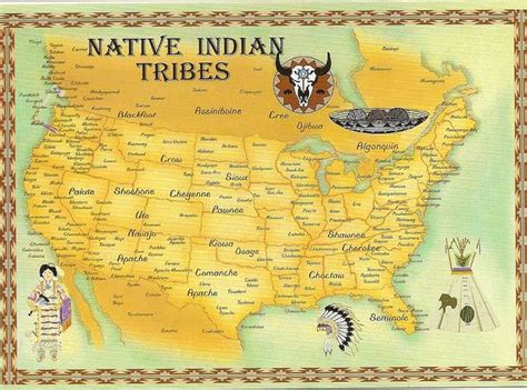 Native Indian Tribes Map By Scpostcardtrader Via Flickr Native