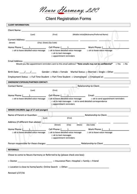 client intake form templates