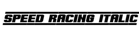 Speed Racing Italic Font