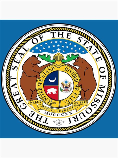 Great Seal Of The State Of Missouri Poster For Sale By Cult R Redbubble